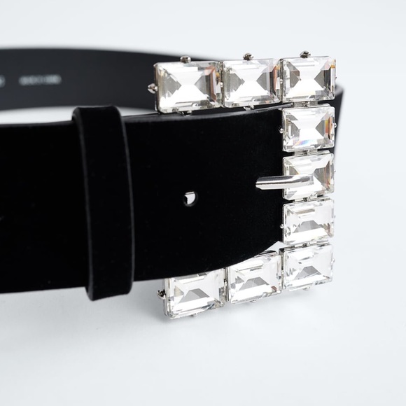 ZARA Belt With Bejeweled Buckle - Picture 4 of 4